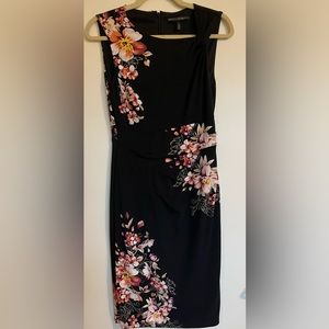 WHBM Black Floral Dress Size 2